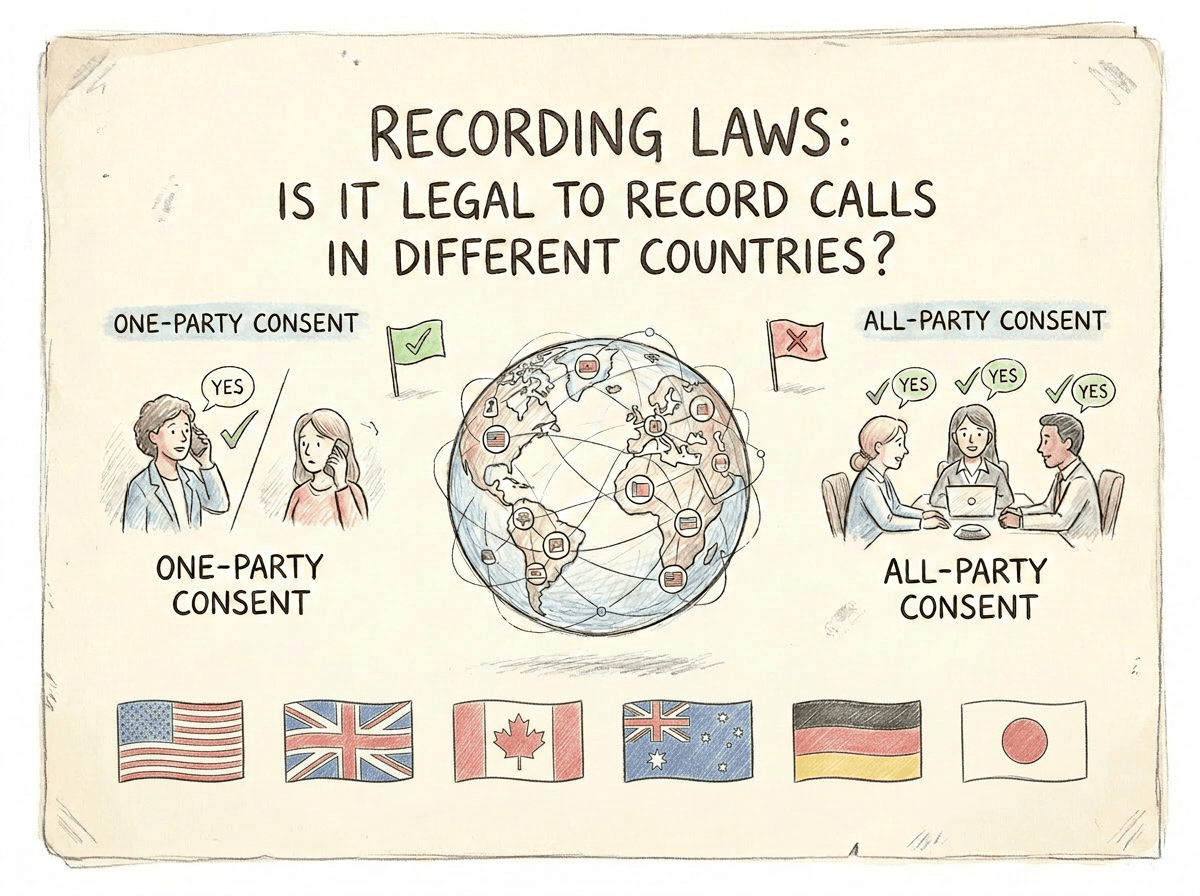 One-party consent and all-party consent